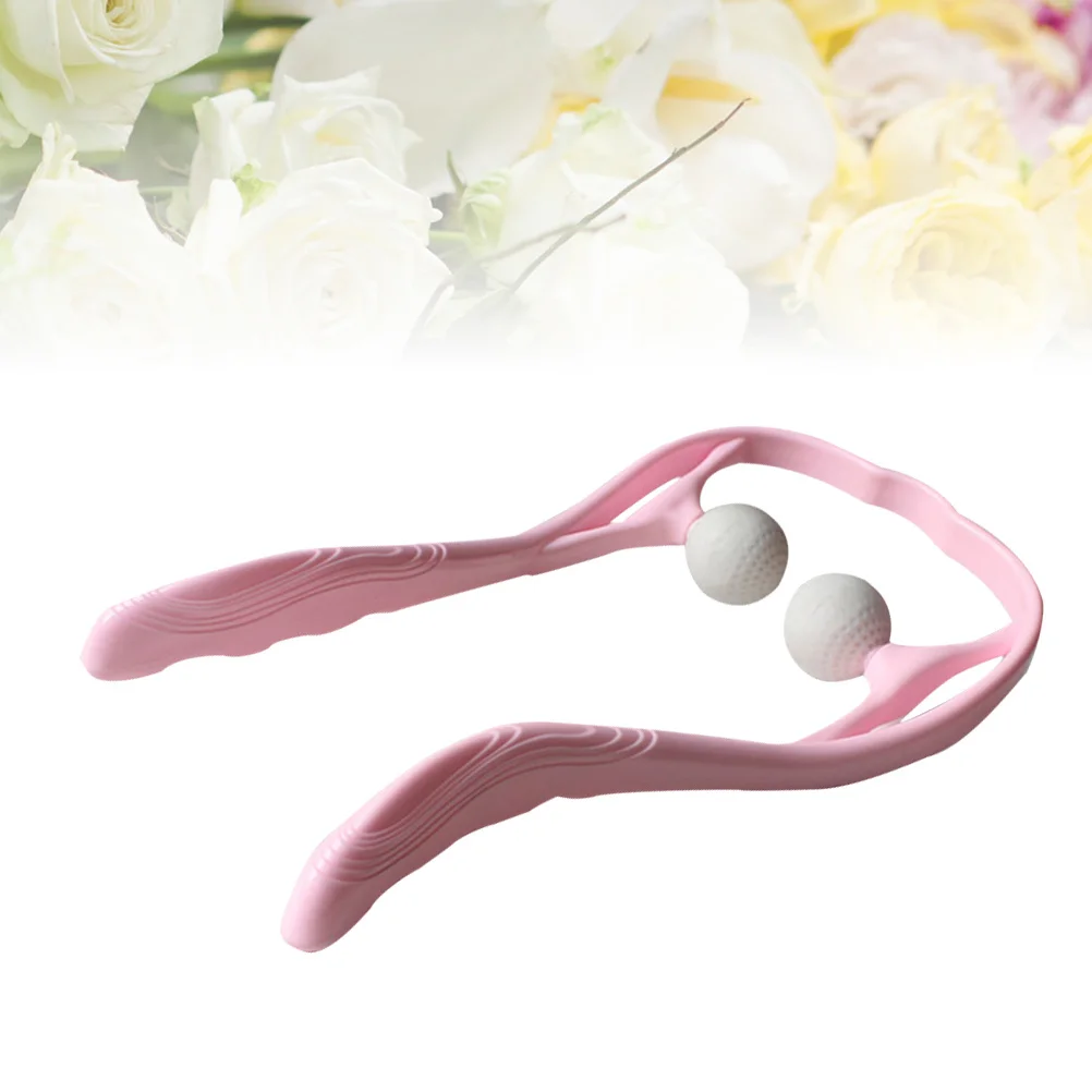 

Manual Cervical Massager Pink Multi-Function Ergonomic Neck Shoulder Arm Relaxation Massage Ball Neck Massager