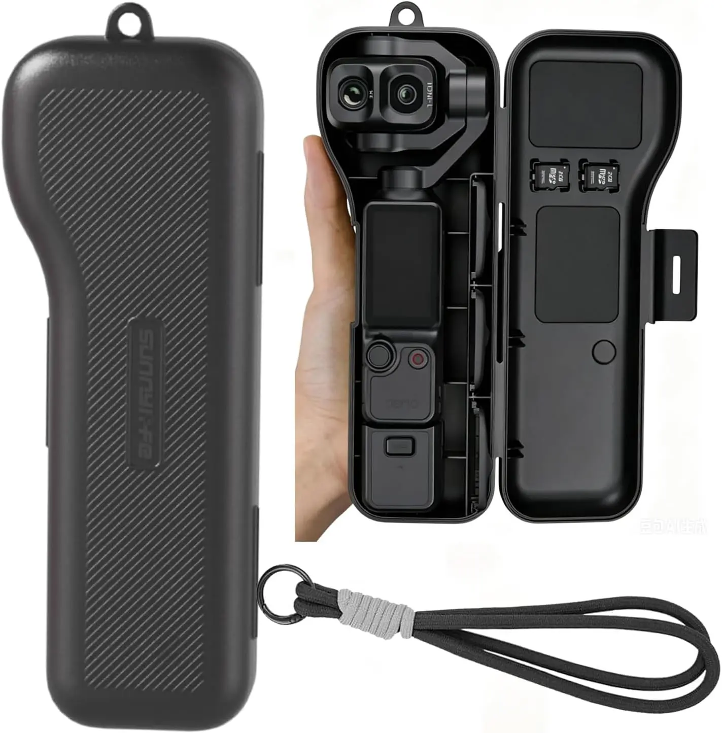Capa Dura para DJI Osmo Pocket 4P, Capa Protetora de Tela para Gimbal com Filtro Integrado e Compartimento de Armazenamento, Acessórios para Pocket 4 Pro