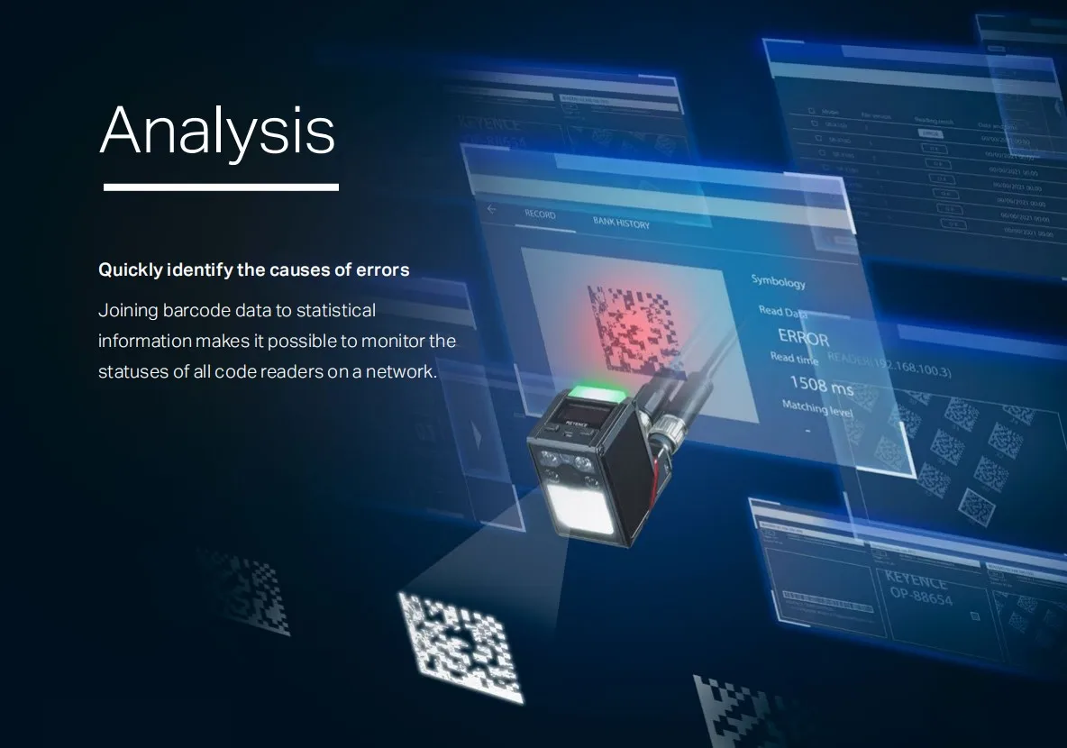 متوفر في المخزون نظام قراءة رمز يعمل بالذكاء الاصطناعي من سلسلة Keyence SR-X300 SR-X للمعدات الصناعية