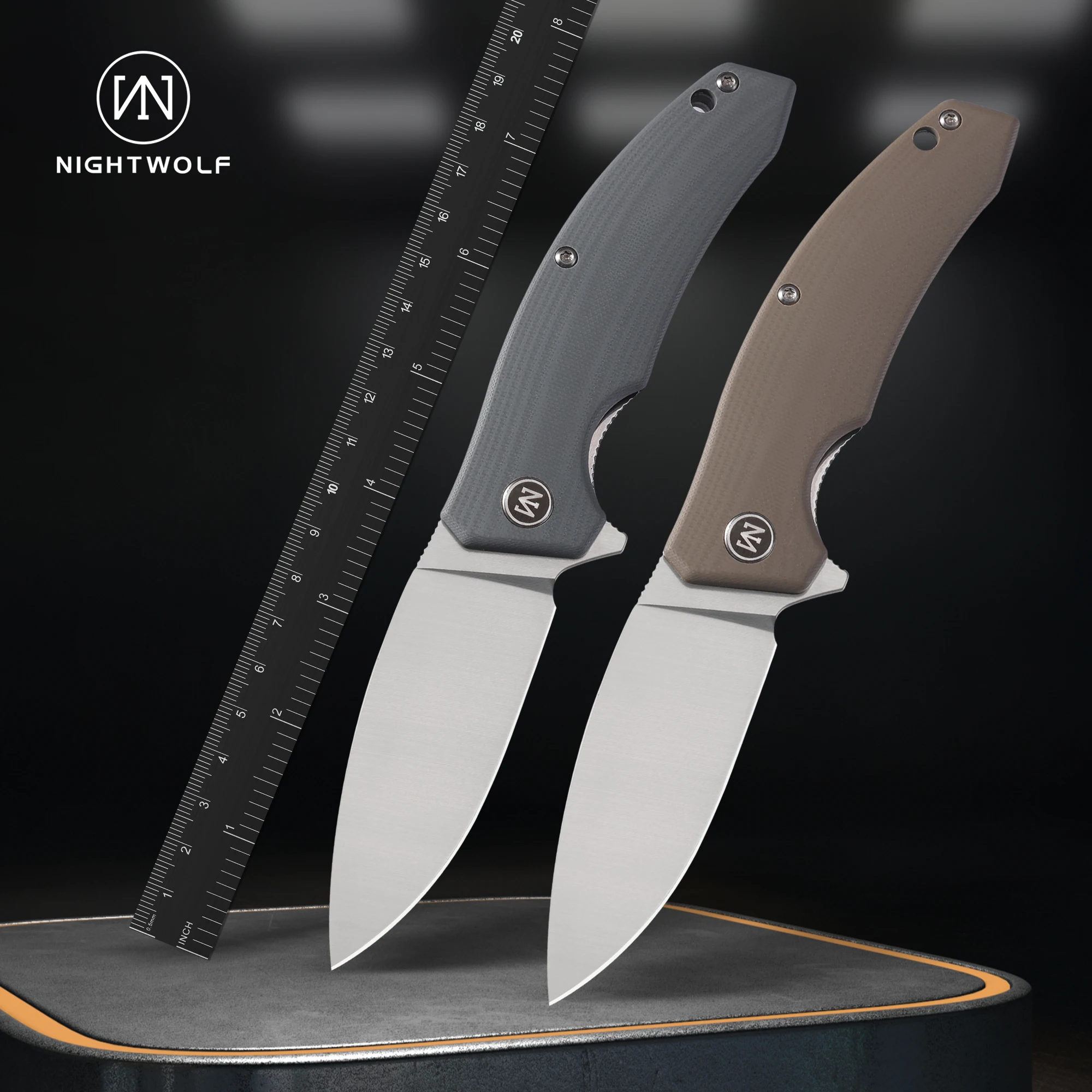 Nightwolf N05 Pocket Folding Knife Sharp D2 Steel Blade G10 Handle Forest Survival Knife Outdoor Camping for Men EDC Hand Tools