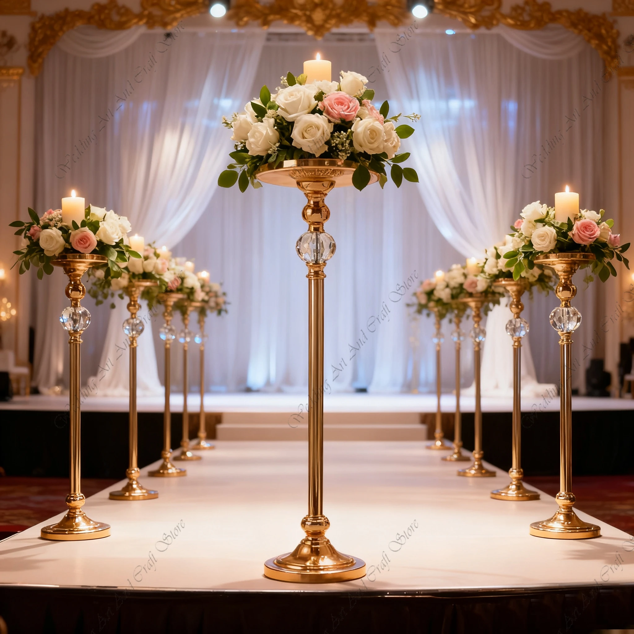 

12 шт. f50 90-120 см металлический стол центральная часть напольная канделябр держатель для цветов высокие вазы для центральных элементов свадьба ivy519