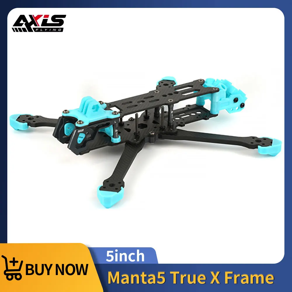 

Axisflying 5inch Manta5 FPV Freestyle Ture X Frame Kit 238mm Wheelbase for DJI O3 Air Unit Long Range RC Drone Accesorios