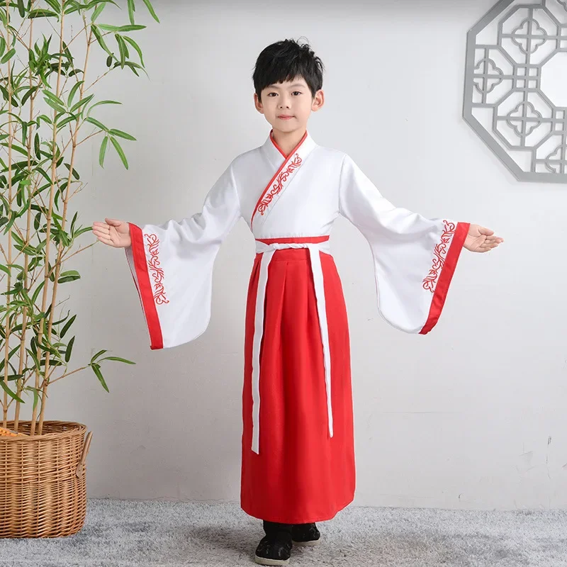 Fashion Baby Hanfu Dress Kids Cosplay Children Vestidos Costume Halloween Outfit Girl Boy Dresses Chinese Traditional Clothes