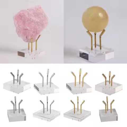 Transparent Crystal Ball Base Jewelry Stand Acrylic Sphere Display Stand Craft Photography Props Mineral Shelf Home Decoration