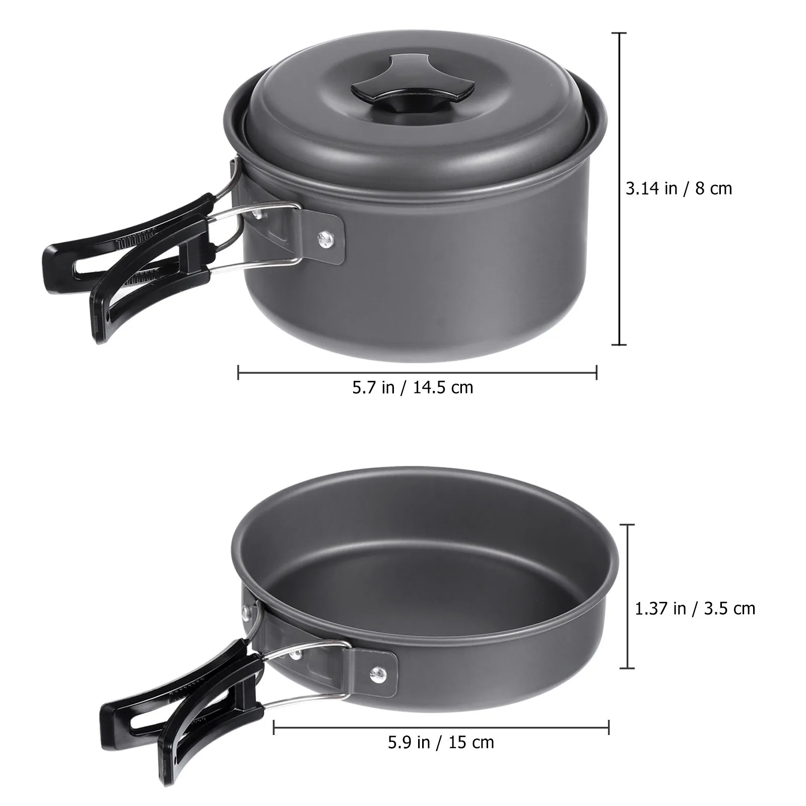 

1Set Outdoor Cookware Set Foldable Handle Lightweight Camping Cooking Tools Portable Picnic Cooking Kit Outdoor Tableware Set