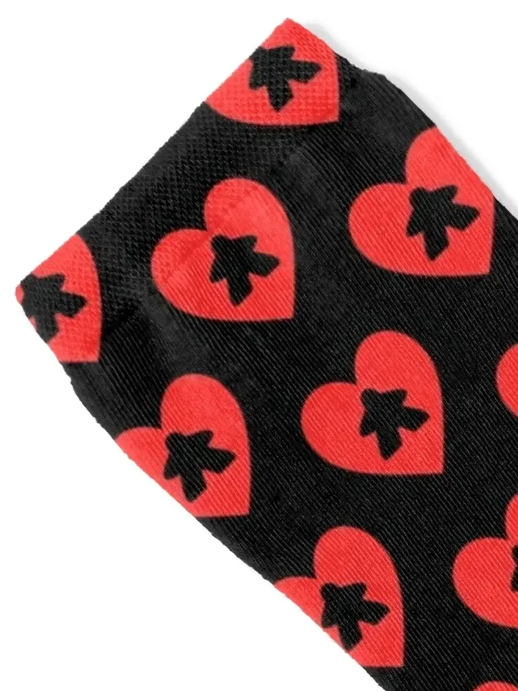 Meeple in my heart Socks floral funny gift moving stockings Socks Men's Women's