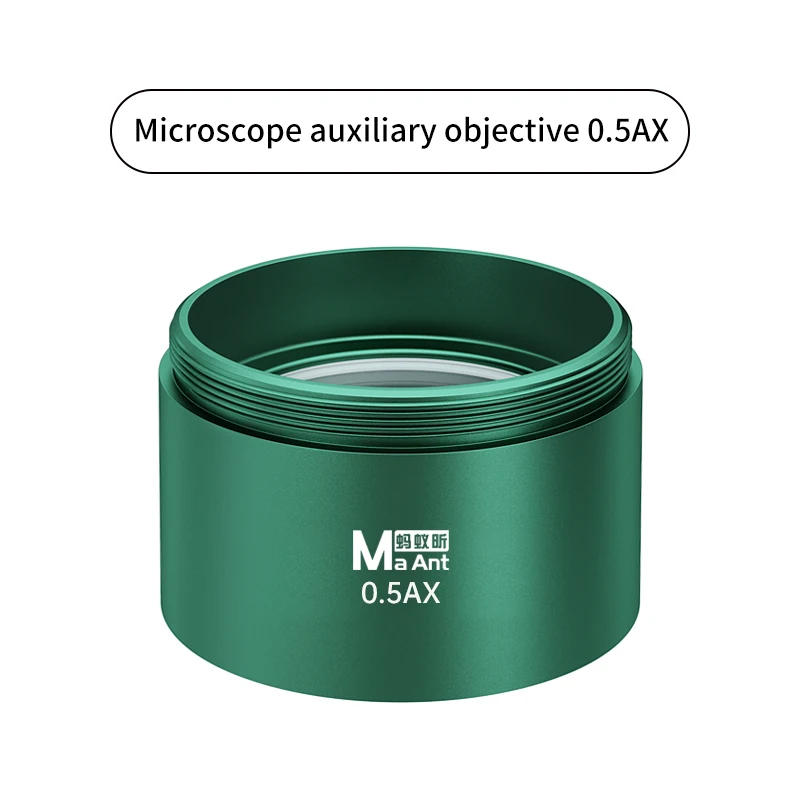 MaAnt 0.5X 0.7X Auxiliary Objects Lens Microscope Camera Lens For Trinocular Stereo Zoom Microscope Barlow Glass Lens