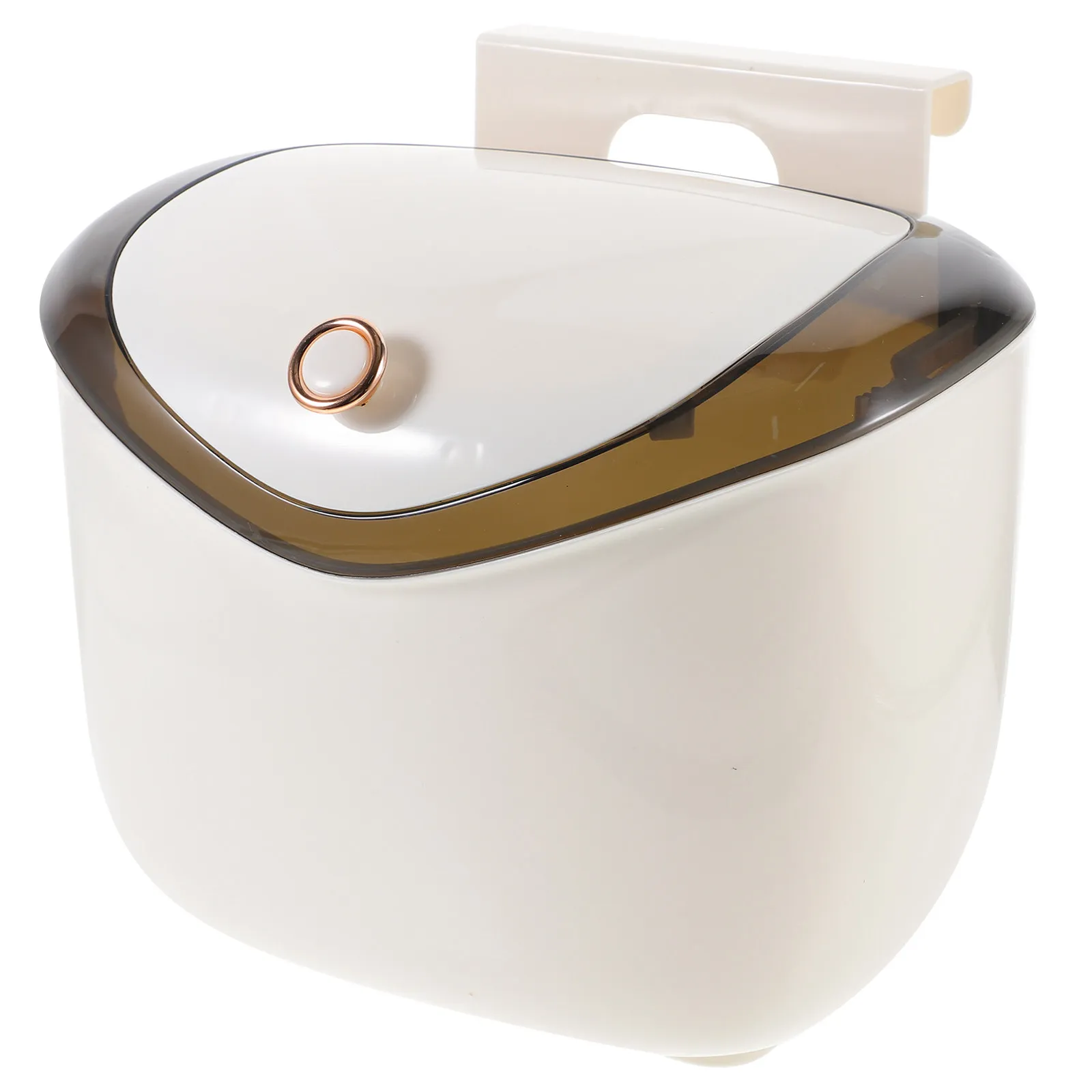 Small Hanging Kitchen Garbage Can with Lid – Compact Compost & Bathroom Trash Bin, Space-Saving Plastic Waste Basket