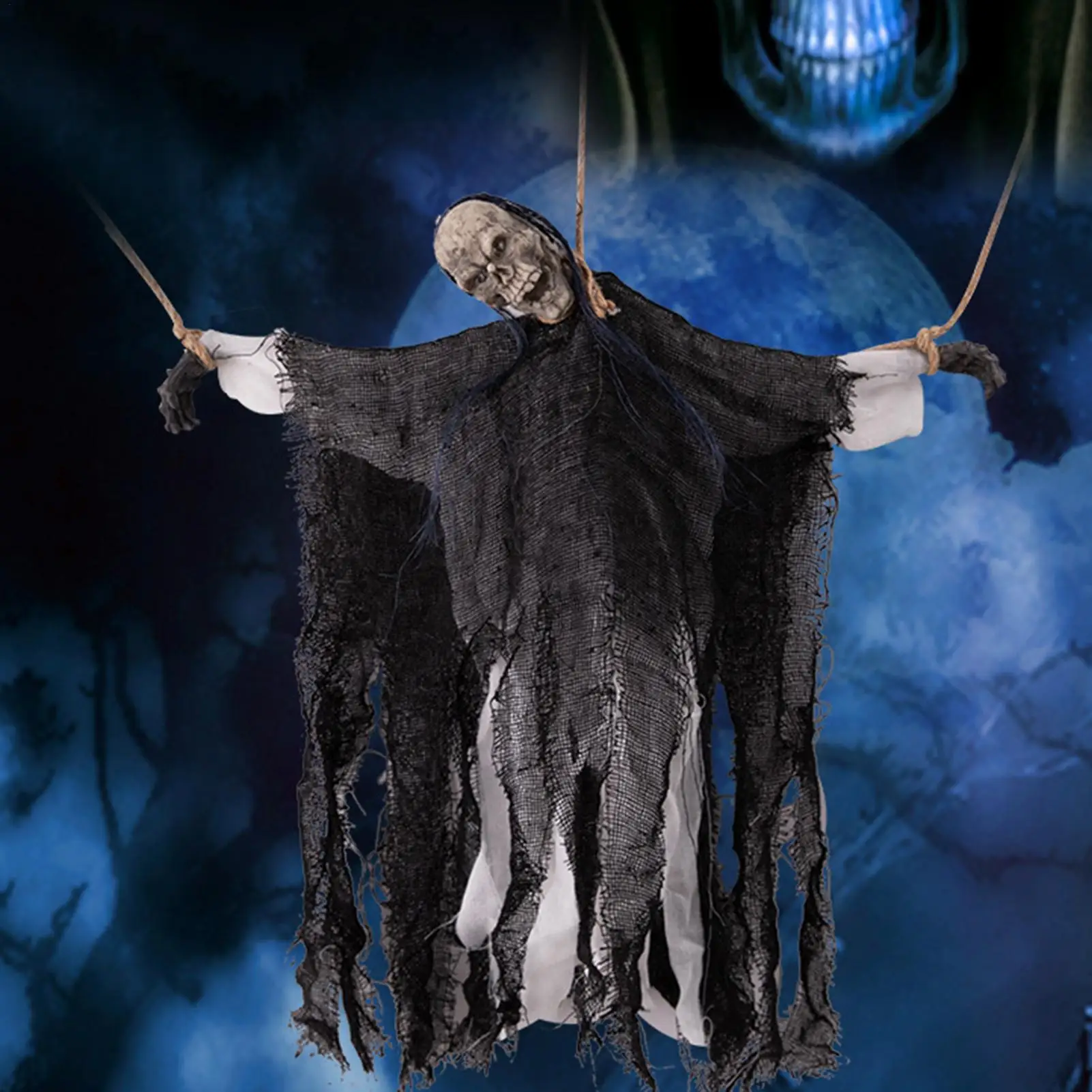 

Украшения на Хэллоуин, уличный декор призраков на Хэллоуин со звуковой активацией, реквизит для фотосессии, праздничный декор, жуткий для двора, дом с привидениями