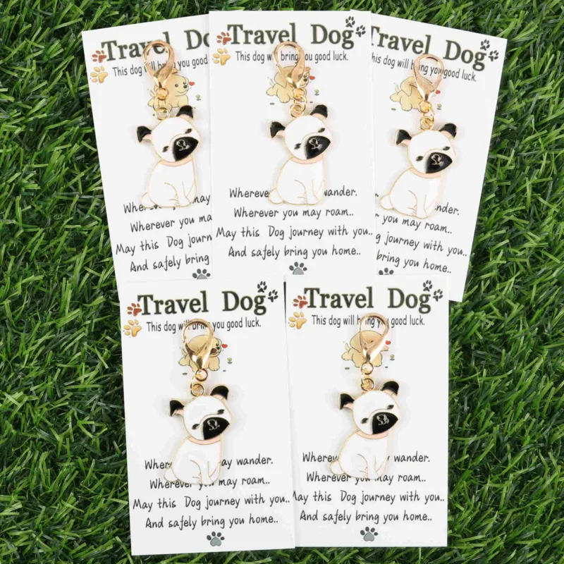 1/3/5pcs Cute Animal Series Dog Keychain Set Traveling puppy card Actively support gifts Birthday Gift New Year's gifts for fami