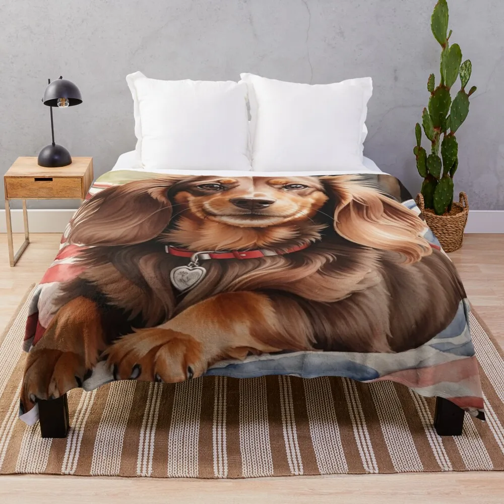 

Dachshund's Delight B Throw Blanket Summer Soft Beds manga Blankets