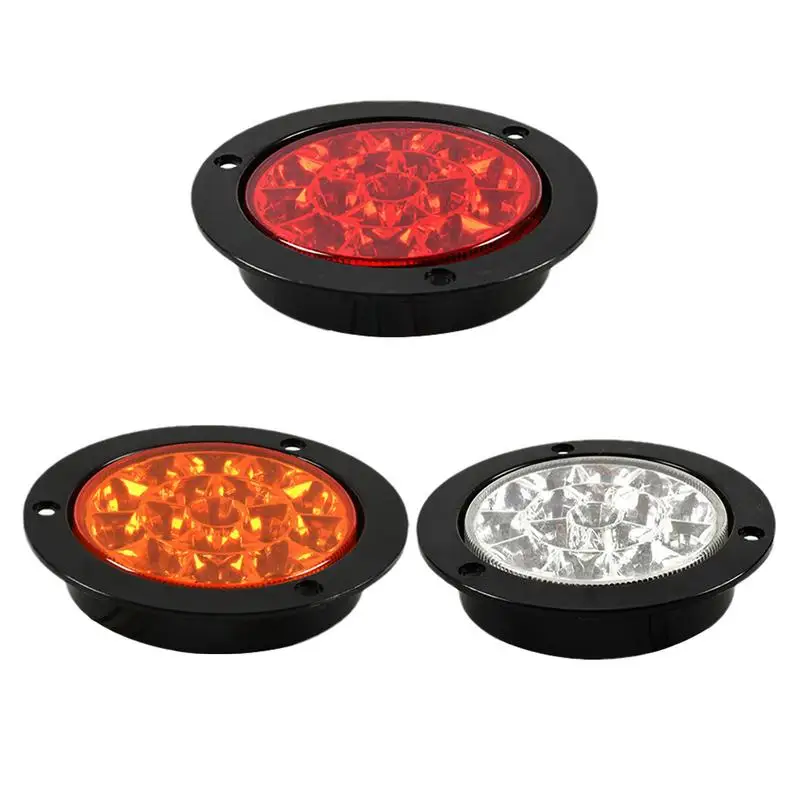 12-24V High-performance Brake Lights Led Trailer Tail Lights 4inch Round Red Amber LED Trailer Tail Light Vehicle Accessories