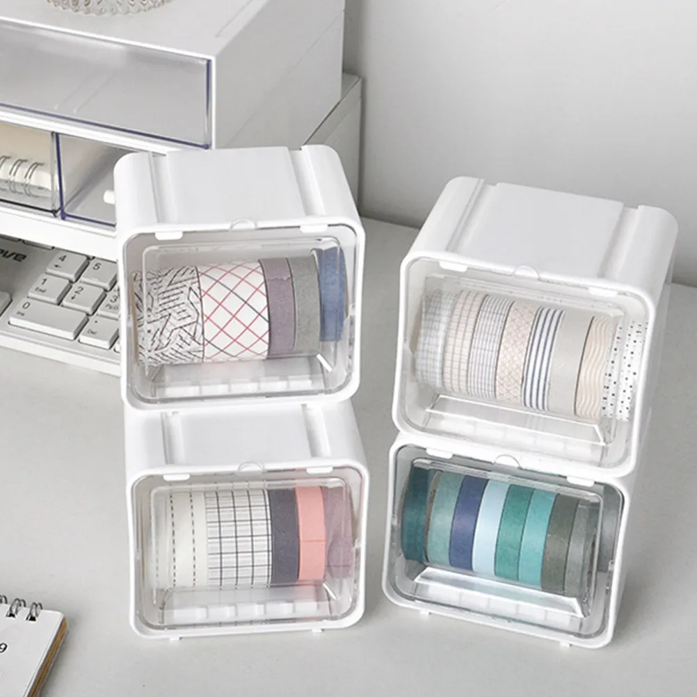 

Набор из 2 органайзеров для хранения канцелярских принадлежностей в японском стиле, мини-контейнеры для скотча, настольные органайзеры для мелочей