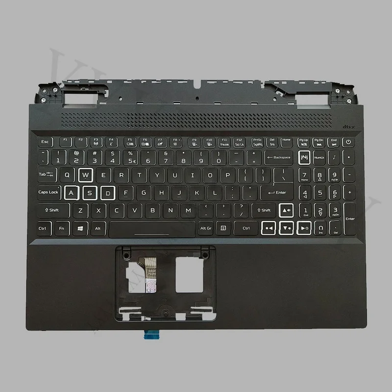Y+ Brand new from the USA, suitable for Acer Nitro 5 AN515-58, palm rest with backlit keyboard, white, 6B.QFMN2.001