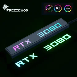 FREEZEMOD RGB VGA 백플레이트, GPU 사이드 패널 그래픽 카드, Faith 램프 MOD 5V ARGB 3 핀, AURA SYNC