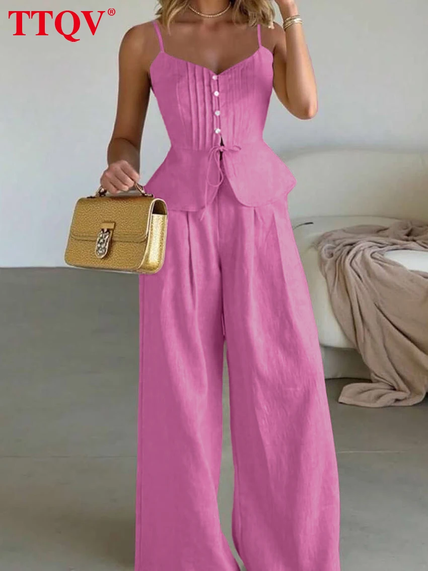 Thumbnail 4 - #60 Womens Wide Leg Pant Sets Deals & Discounts