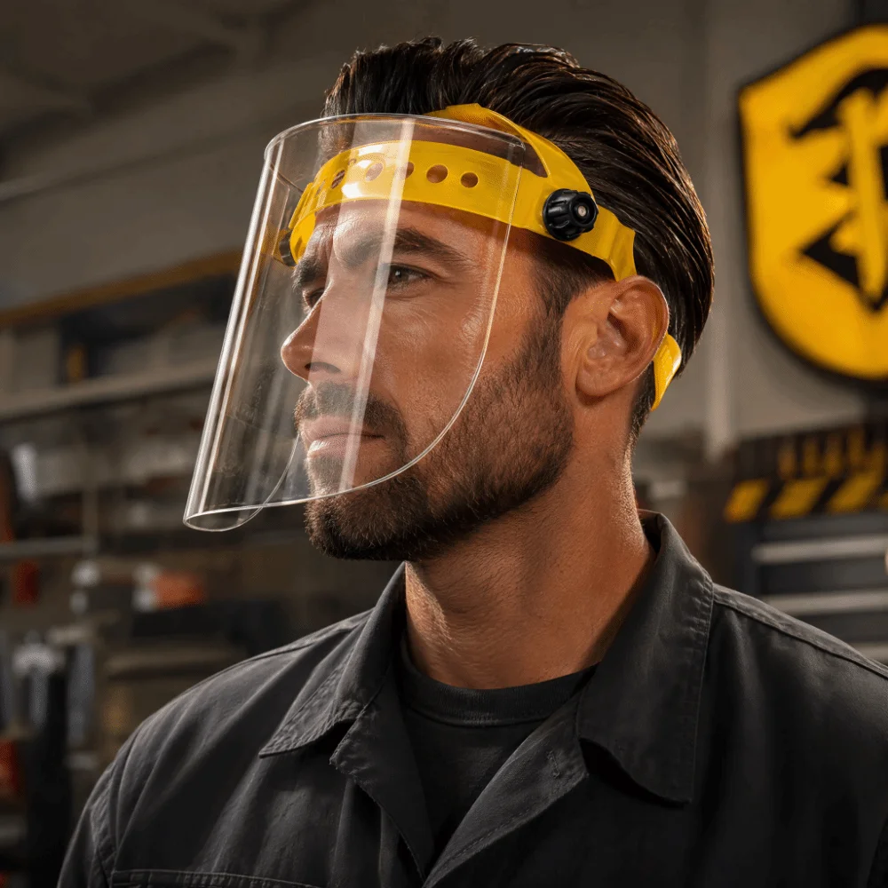 Face Protector Welding Protective Mask Heat Resistant Adjustable Welding Helmet Anti Shocking Dust-proof Welder Mask Cooking