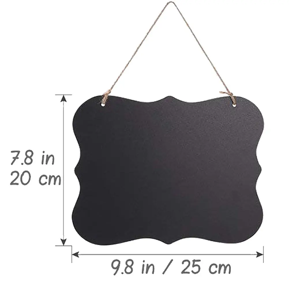 2pcs Mini Blackboard Notes Board DIY Writing Drawing Tool Kids Learning Aid Portable Chalkboard Pendant Long Term Use