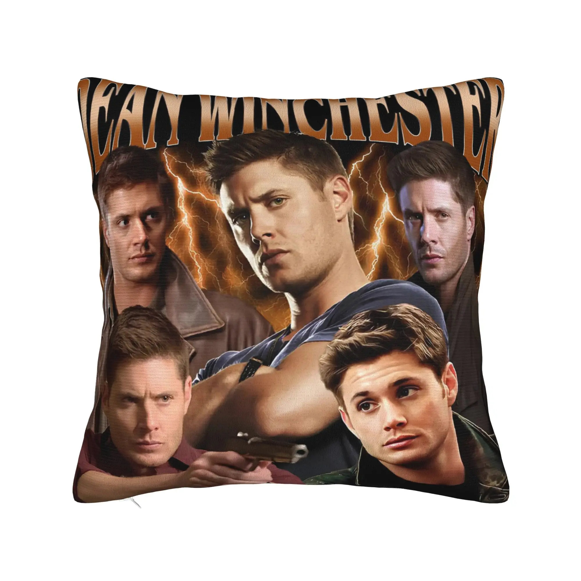 Dean Winchester Supernatural Pillowcase Printed Cushion Cover Decoration  Pillow Case Cover Seater Dropshipping 45*45cm