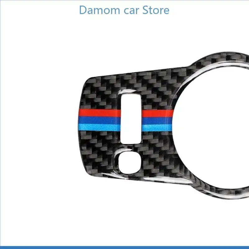 A2UC Car Headlight Switches Button Sticker Decal Carbon Fiber Interior Trim Cover for F10 F07 F01 F25 F26