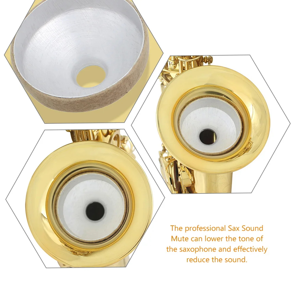 

Saxophone Mute Noise Reducer Alto Mouthpiece Tenor Sound Hole Pad Reduction Dampener for Aluminum Alloy Insulator
