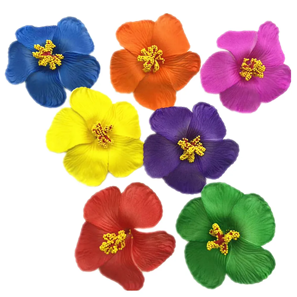 100pcs 9cm Foam Frangipane Frangipani Flower Sinensis Flower Head Artificial Tropical Hibiscus 16 colors foam flower heads