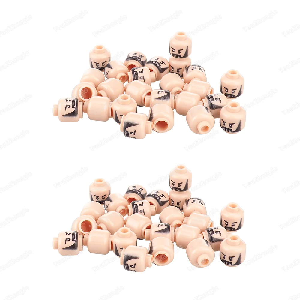 Bloc de construction à motif d'avatar, favoris à barbe épaisse, figurines MOC imprimées, visage d'oncle, pièces assorties, modèle de scène, cadeau, jouets de bricolage, 3626