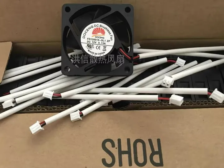 

Free shipping, brand new original FD126015-SL1 ZP 12V 0.13A DC brushless silent 6CM fan