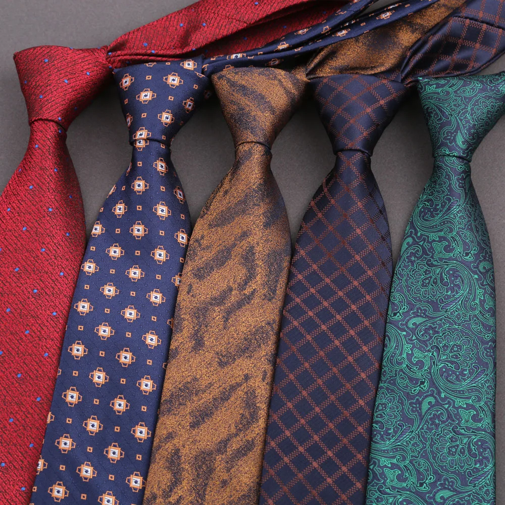 Mode Elegante männer Krawatte Gestreiften Plaid Dot Luxus Designer Krawatte Geschenke Für Männer Business Hochzeit Anzug Zubehör