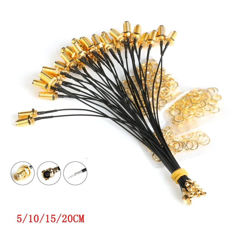

2PCS IPX UFL to SMA Extension Pigtail Cable SMA Female to IPX RF Adapter Cable 1.13mm IPX to SMA Female Extension Cable