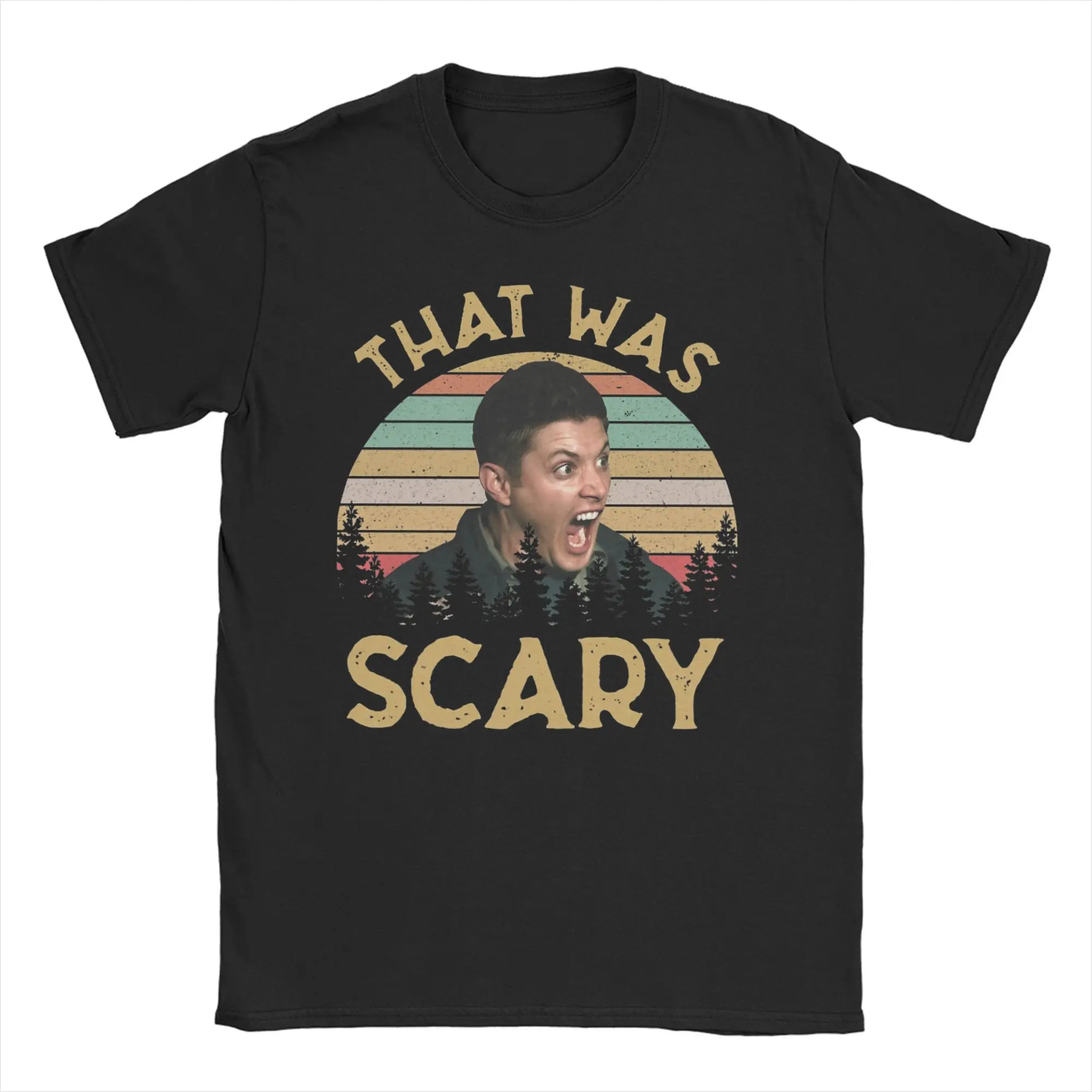 

Supernatural TV T-Shirt Summer Dean Winchester hat Was Scary Funny Cotton T-Shirts Man Hip Hop Casual Tee Shirt Short Sleeves