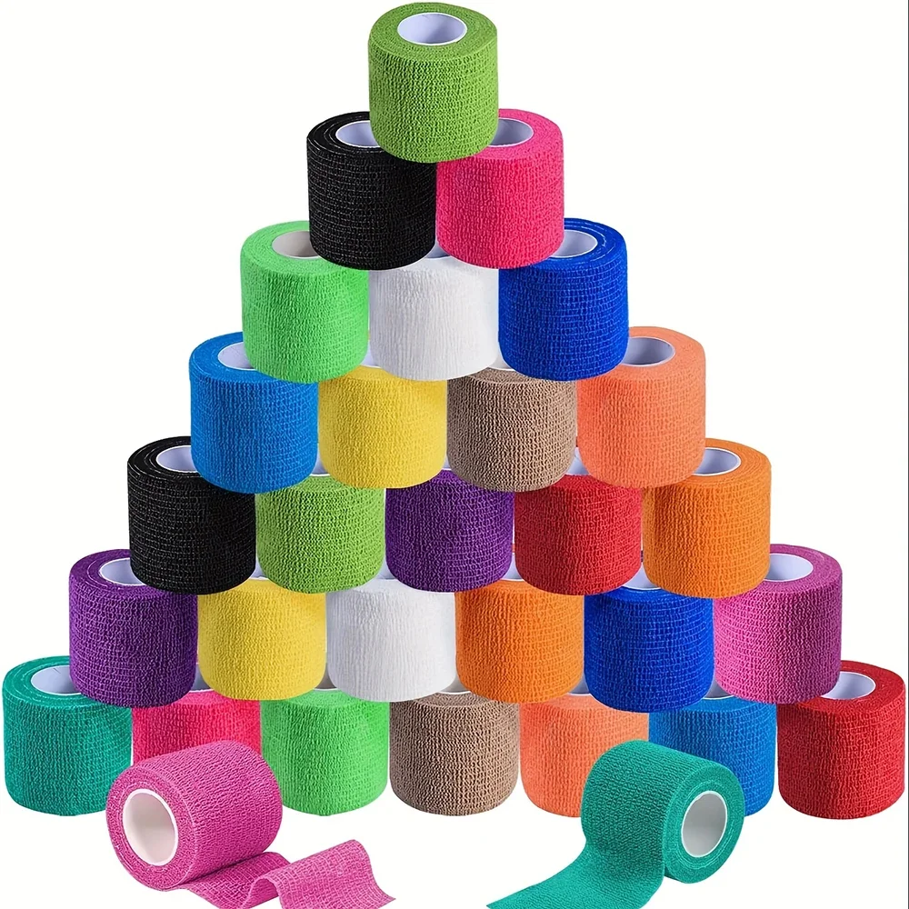 

Colorful Self Adhesive Bandage Breathable Cohesive Bandage Wrap Rolls Elastic Self-Adherent Tape for Stretch Athletic, Sports