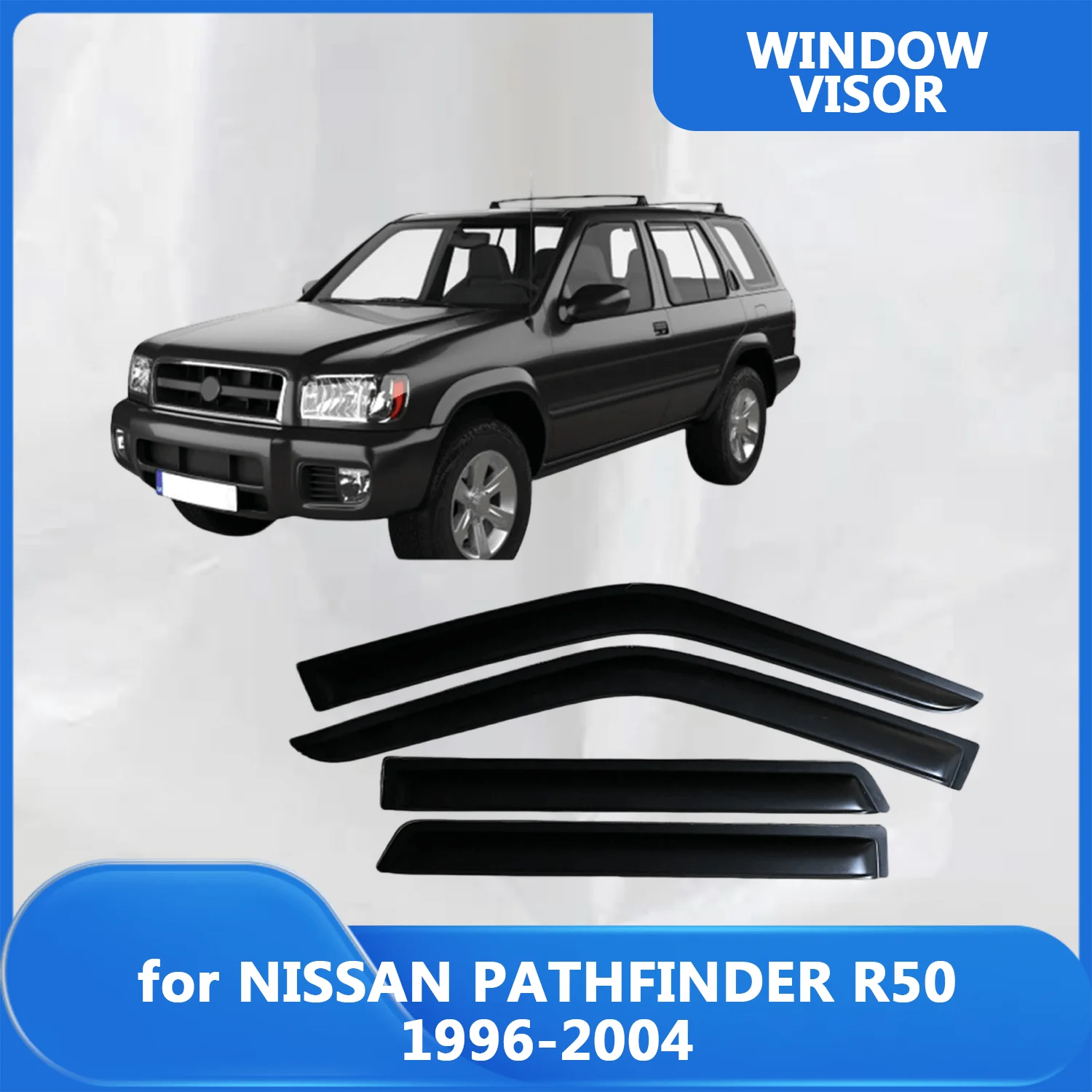 

Window Visor for NISSAN PATHFINDER R50 1996 1997 1998 1999 2000 2001 2002 2003 2004 Wind Deflectors Rain Guards Door Visor Vent