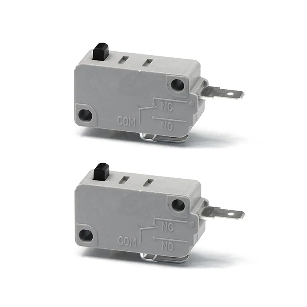 2PCS KW3A Micro Switch 125V/250V 16A Normally Open Switch 2 Pin Silver Contact Micro Switch for Microwave Oven Washing Machine