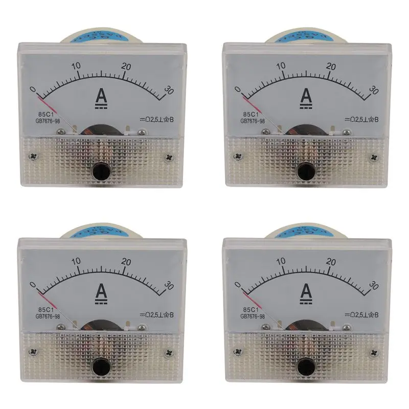 [Superx&KND]4X 85C1-A Dc Analog Ampere Meter Panel Meter Gauge 30A Amp Gauge Current Mechanical Ammeters