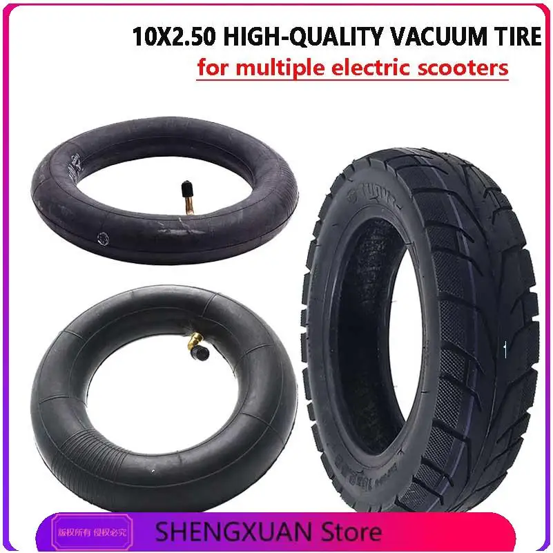 10x2.50 tubeless tire inner tube 10x2.50 wear-resistant electric scooter front and rear vacuum tire upgrade replacement parts