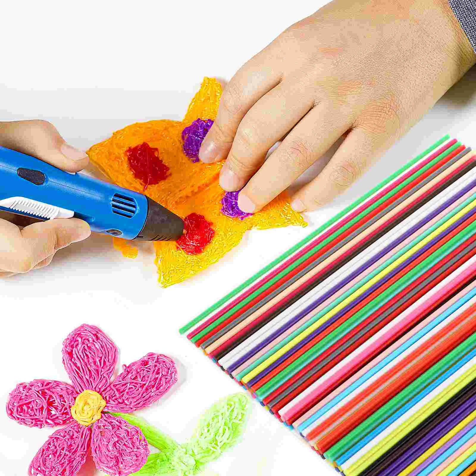 110 шт. Pcl Filament 3d печатная ручка Заправки для нити 3d Doodler Материал ручки Низкотемпературная нить Pcl 3d Принадлежности для ручек 22 Col