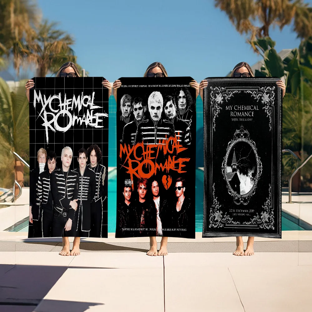 My Chemical Romance Microfiber Beach Towel Absorbent Quick Dry Soft Yoga Swimming Resort Mountain Climbing Towel