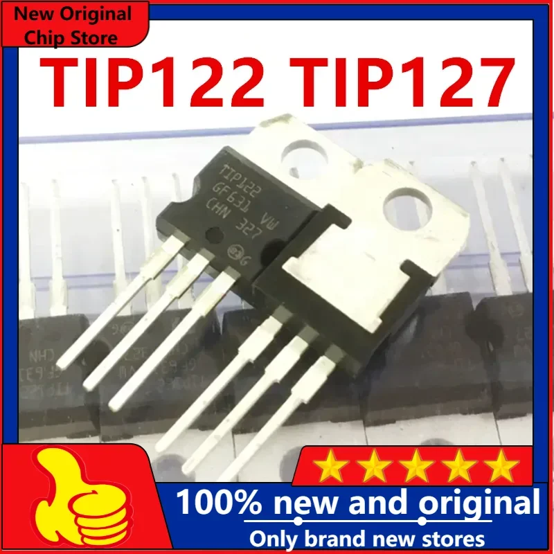 10PCS/Lot Original New Imported TIP122 TIP127 TlP122 TlP127 TO-220 Darlington Transistor 5A 100V