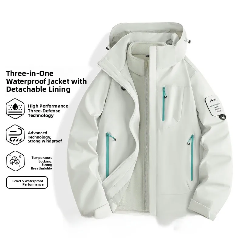 

Многофункциональная охотничья куртка-трансформер AngJia 2025 (осень-зима) с отстегивающейся внутренней подкладкой для мужчин, приталенный крой...