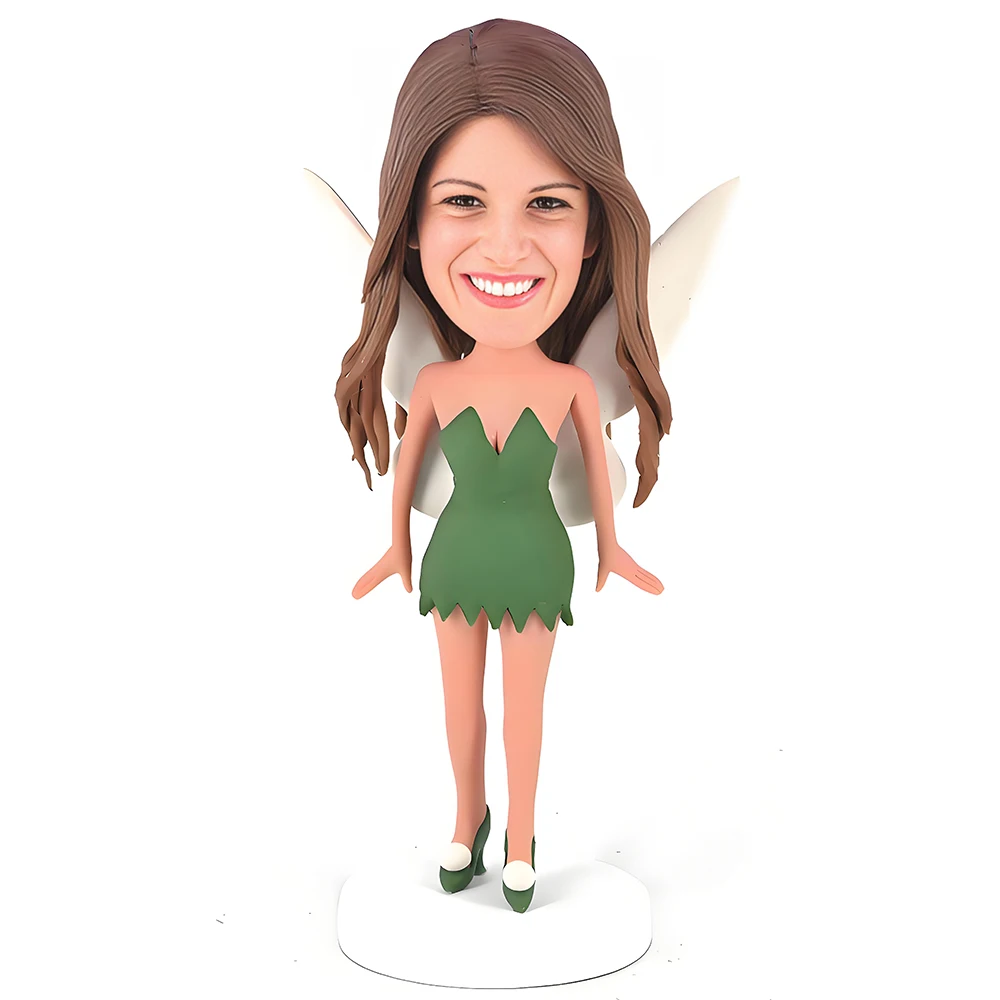 Flying Wing Girl Custom Bobbleheads,Figurine Customized Doll,Bobble Head Figures Handmade Personalized Sculpture Gift for Women