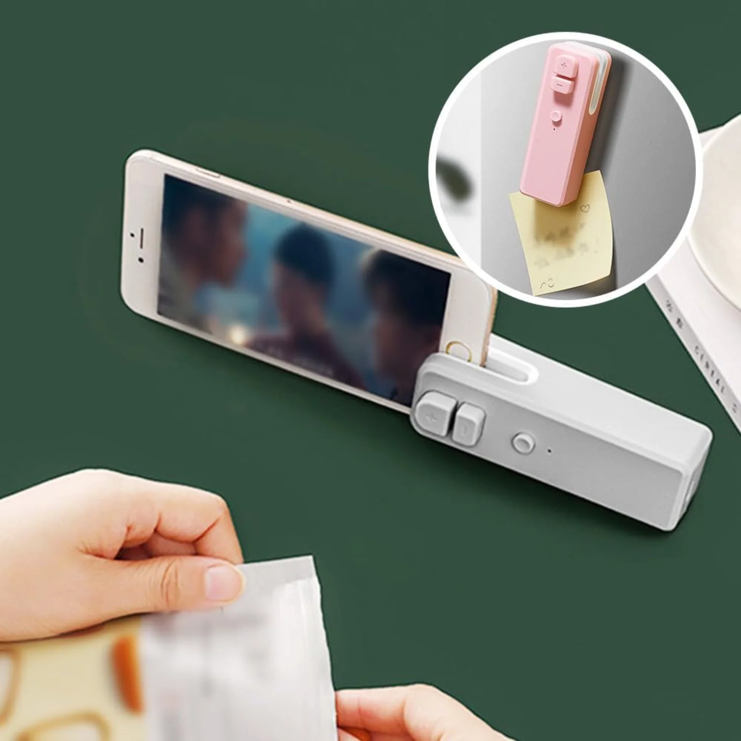 أداة سدادة الأكياس الصغيرة، ترقية 2 في 1 المحمولة القابلة لإعادة الشحن المحمولة فراغ جهاز غلق أكياس الطعام 2024 المحمولة البسيطة الختم Hou