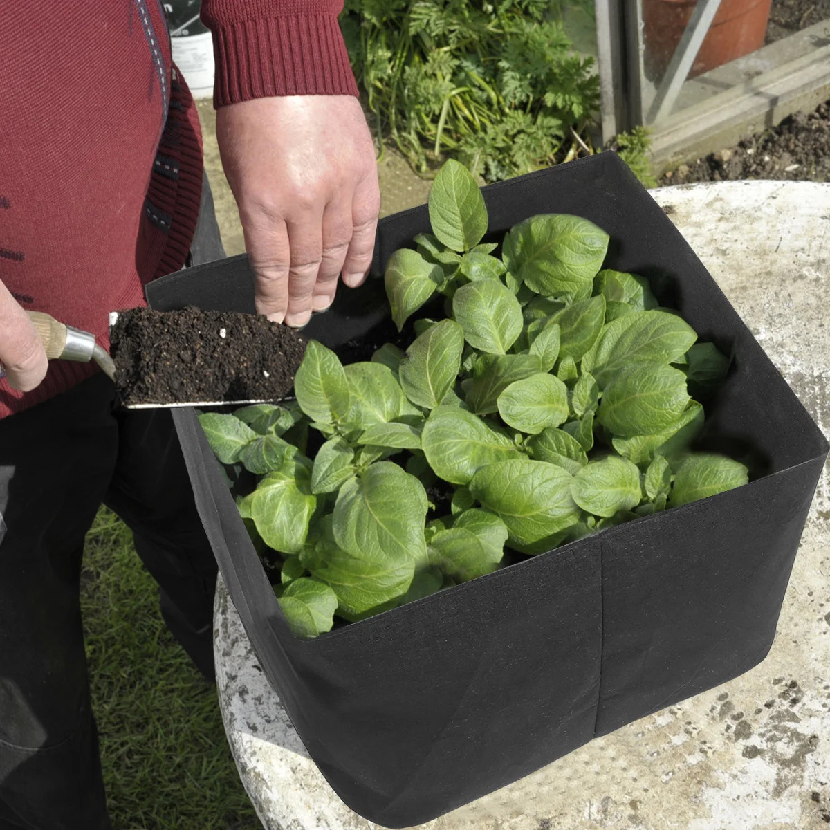 

Planting Bags Nonwoven Fabric Thickened Breathable Reusable Growing Container Flower Vegetable Garden Balcony Farm Balcony