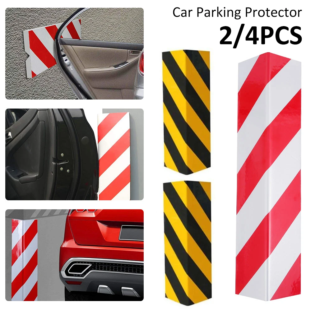 Car Foam Bumper Protectors Bumper Guard Car Parking Protector Self-adhesive Reflective Strips for Car Parking Garage Wall Corner