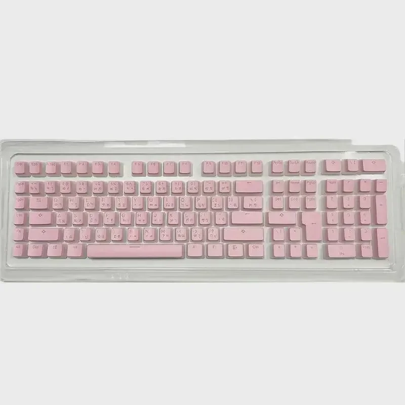 Double Leather Milk Pudding Keycaps Phonetic Thai Korean Russian West Class Keyboard Frosted 117 Full Key