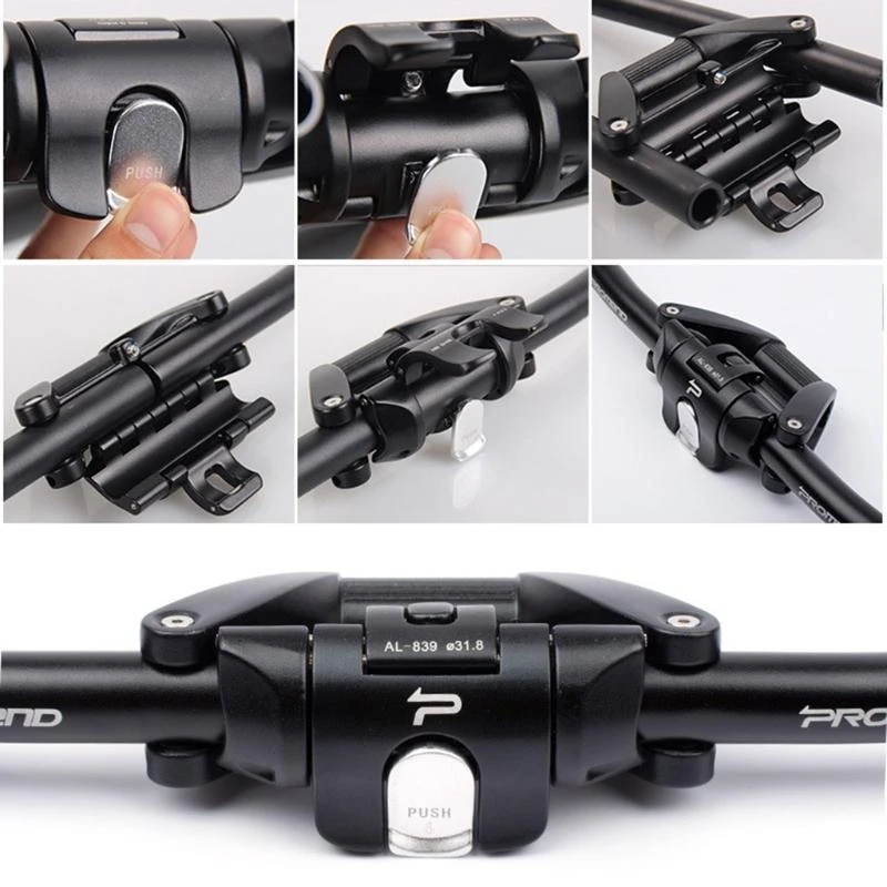 

Mountain Bike Folding Handlebar Foldable Crossbar Aluminum Alloy MTB Bar