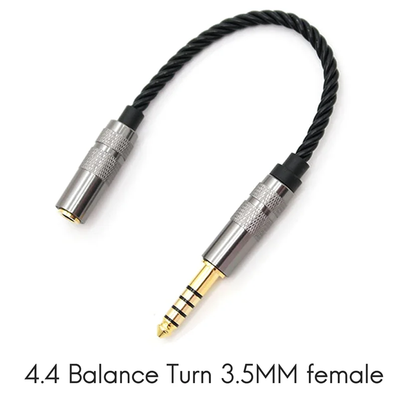 HIFI 4.4MM Balanced Headphone Adapter Audio Cable 4.4 XLR 4 Pin Male to Female Angle image 5