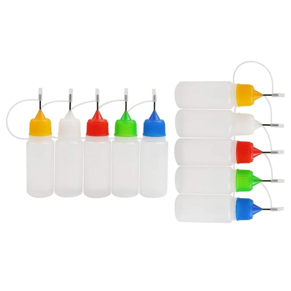 

10pcs 30ml Squeeze Glue Bottles Needle Tip Precision Dispenser Lab Bottle Liquid Acrylic Painting Craft Tools