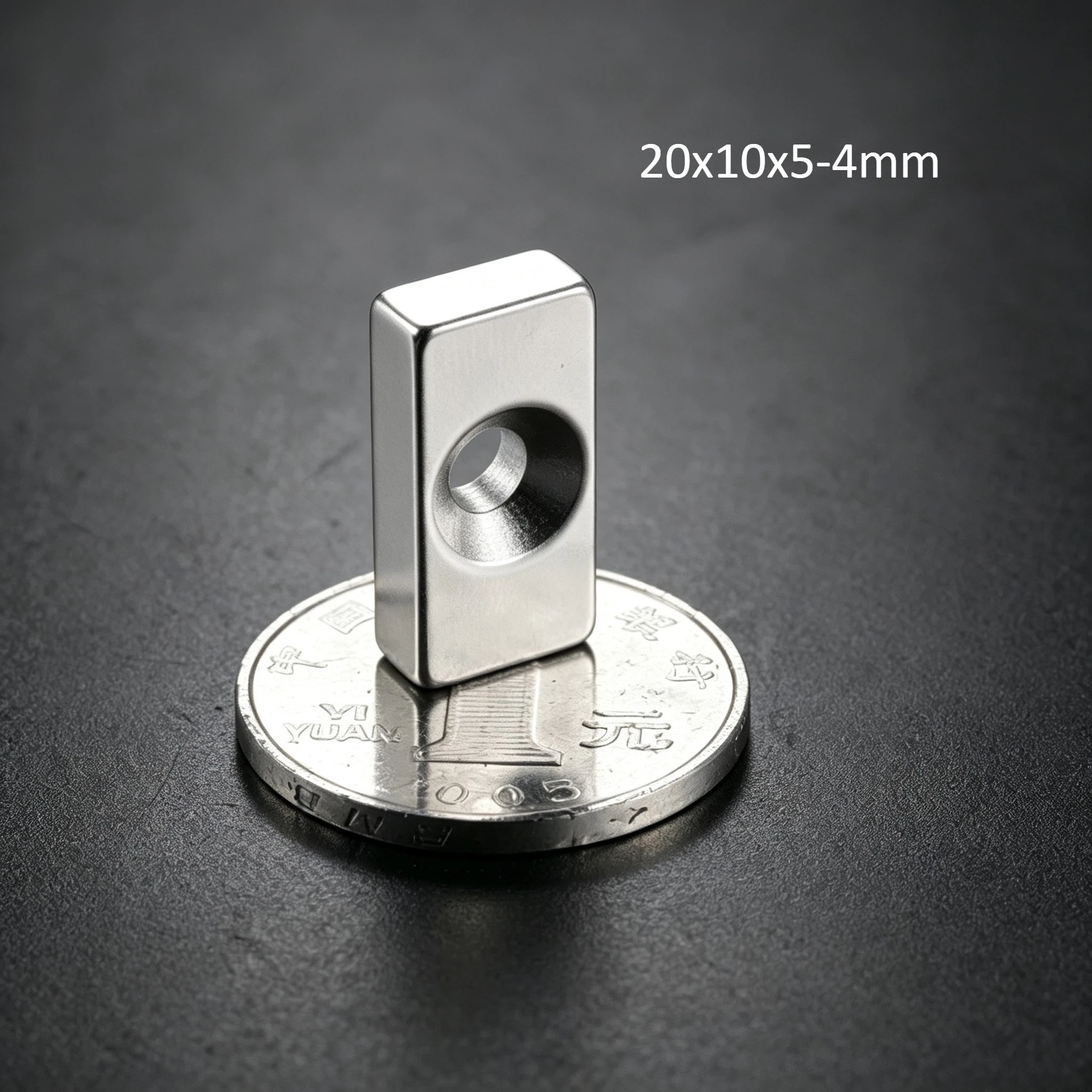 20x10x5-4mm Powerful Block Magnet 20x10x5mm Two Hole 5mm  For Home Refrigerators, Offices DIY 25*10*5-4mm