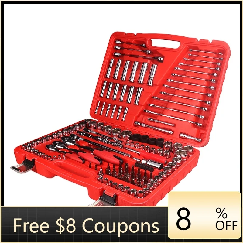 

ZAIQU GATmatic Germany Design Blow Box Wrench Set 150 Pcs Hand Tools Including Sockets Ratchets OEM Support Hard Case for Repair